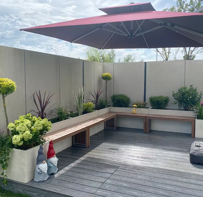 Flower Planters with Comfortable Bench for Outdoor and Indoor Use Stylish Patio Furniture