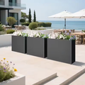 Wrought Iron Outdoor Flower Box Restaurant Outdoor Metal Finished Flower Tank Fence Stainless Steel Flower Box Customization