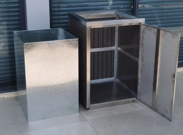 Public Area Waste Container - Outdoor Freestanding Waste Bin for Recycling Station and Commercial Needs