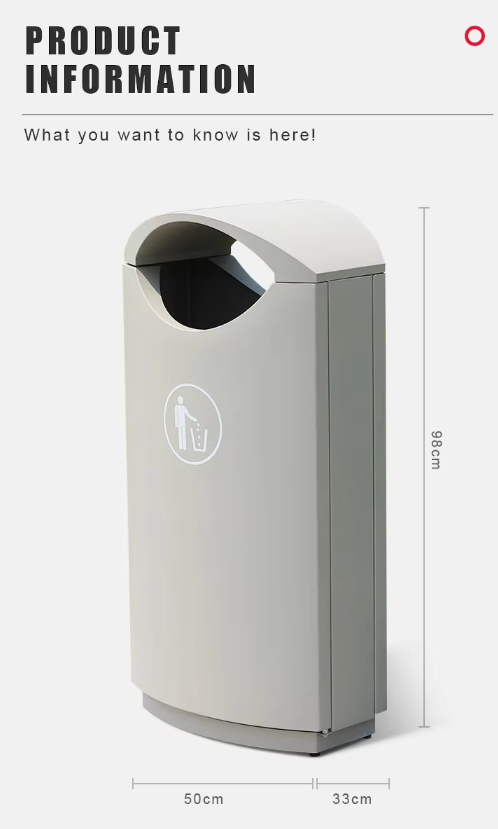 Eco-Friendly street metal rubbish recycling garbage bin