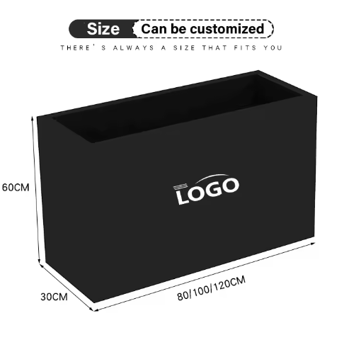 Heavy Duty Outdoor Stoving Varnish Metal Flower Pot for Porch Corten Stainless Steel Planter Box Garden Pots for Plants