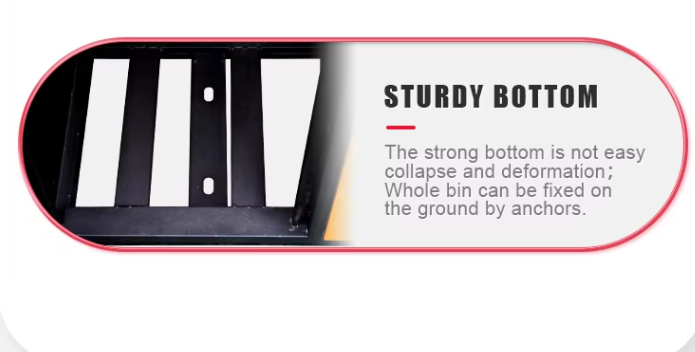 Classified Recycling Outdoor Trash Can with 2 Compartments Steel and PS Plastic Wood Waste Bins for Public Storage