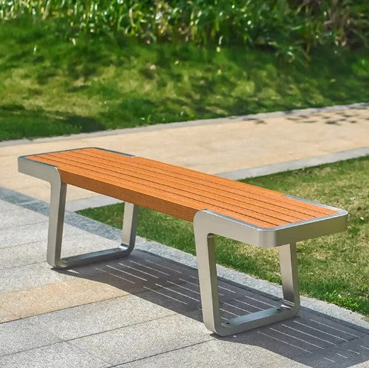 Outdoor park bench