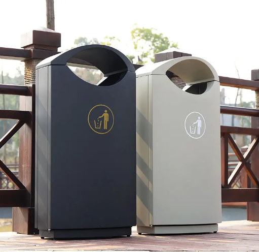 Eco-Friendly street metal rubbish recycling garbage bin