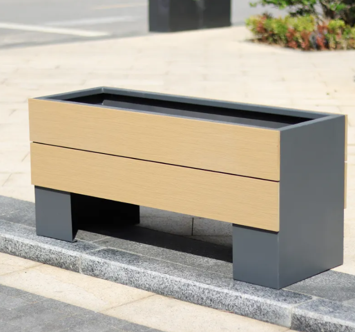 Large! Aluminium Big Flower Pot Plastic Wood Garden Planters Large Metal Planter for Trees