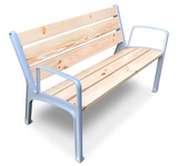 Outdoor park bench