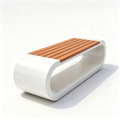 Curved Loop Outdoor Bench | Customizable Galvanized Steel Statement Seating